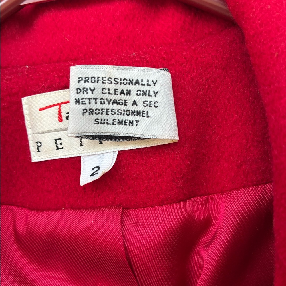 Elegant Vintage Talbots Red Wool Coat 2P – Classic Long Winter Style - Picture 8 of 11